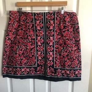 Talbots Bandana Print Skirt- 18W